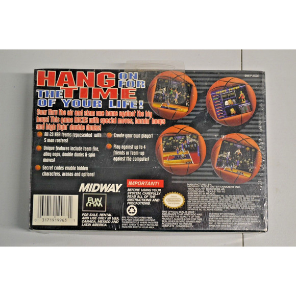 NBA HangTime Brand New Super Nintendo SNES Rare Factory Sealed VGA WATA NIB - Picture 2 of 5